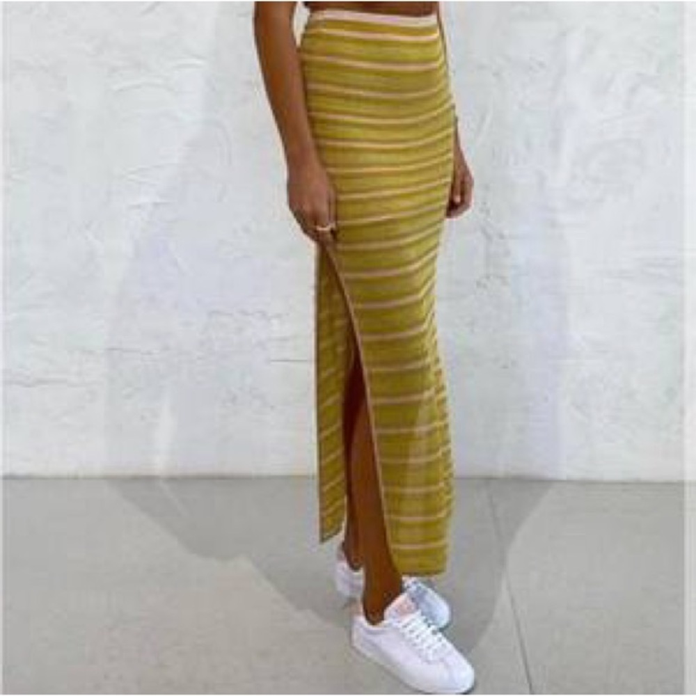NWT Bec and Bridge Starlight Side Slit Midi Skirt  2